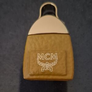 MCM Gold and Tan Key Holder Bag Charm